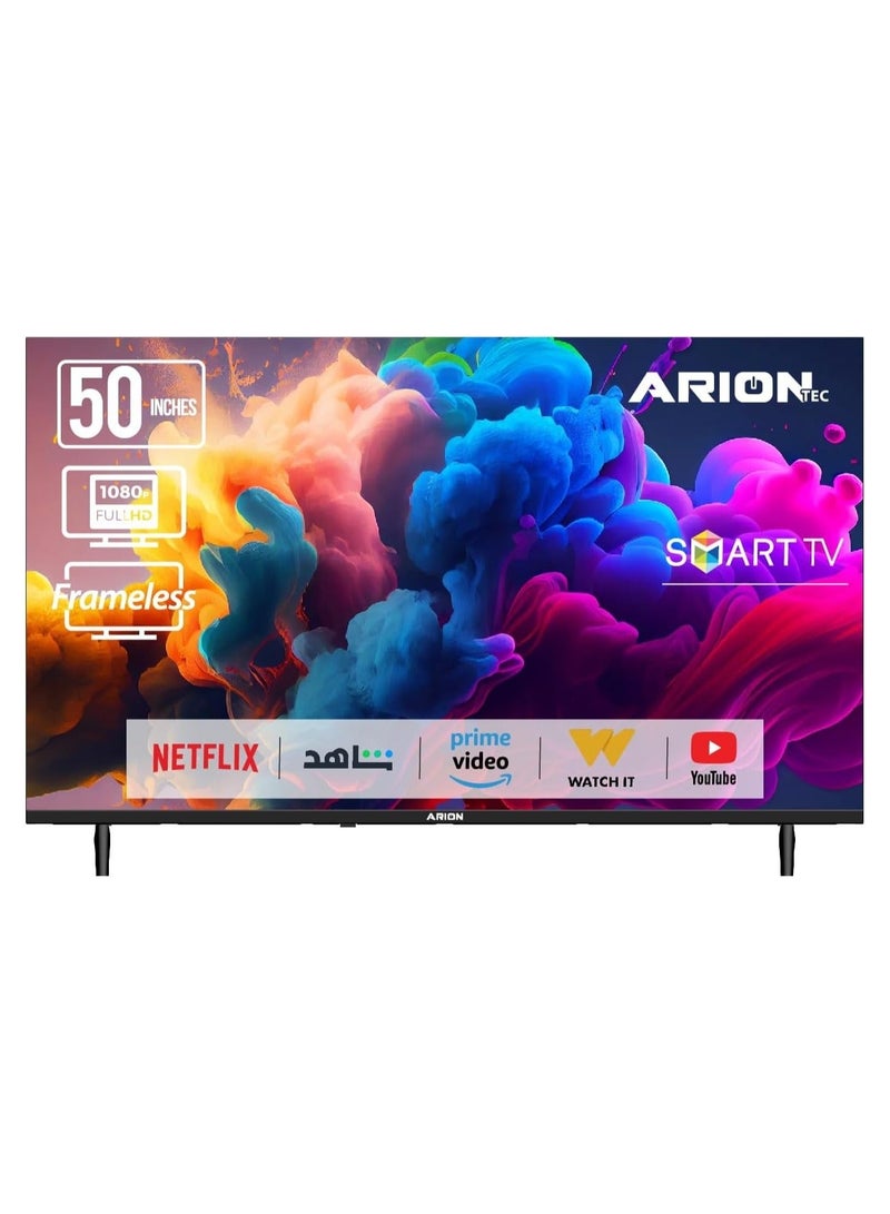 Arion 50" 4K UHD Smart Android TV, Ultra HD Resolution, A+ Grade Panel, Frameless Design, Wi-Fi – AR-50 T4S - Image 1